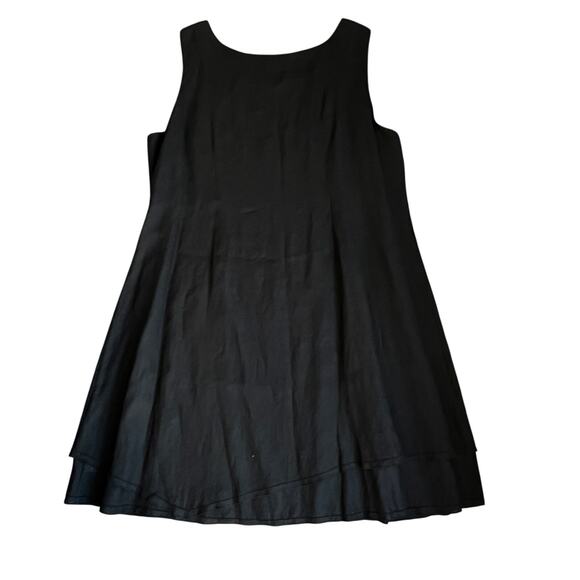 Eileen Fisher Woman Irish Linen Shift Midi Dress Black Size 3X Sleeveless - Picture 5 of 9